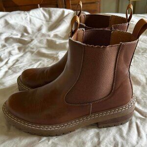 Chelsea Boots // JEOSSY // Size 9 // Rust color // leather, EUC